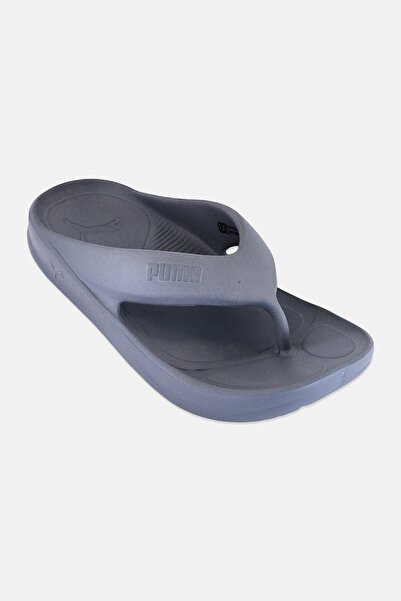 Puma Men Brand Logo Slip On Slippers, Dark Grey