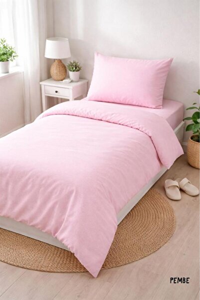 Çeyiz Diyarı Colors Soft Single Duvet Cover Set Pink