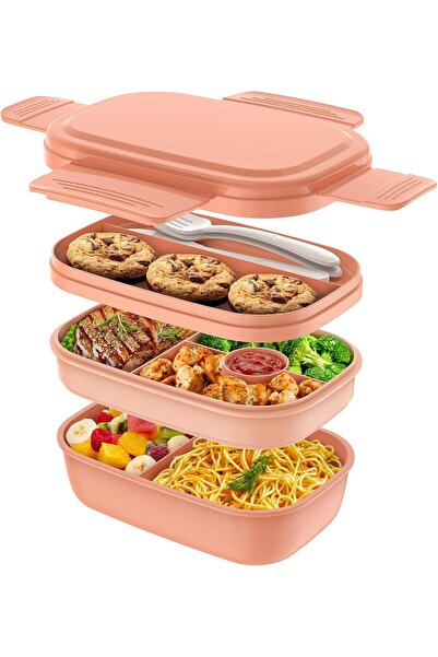 Arabest Bento Box Adult Lunch Box,3 Stackable Bento Lunch Containers for Adul...