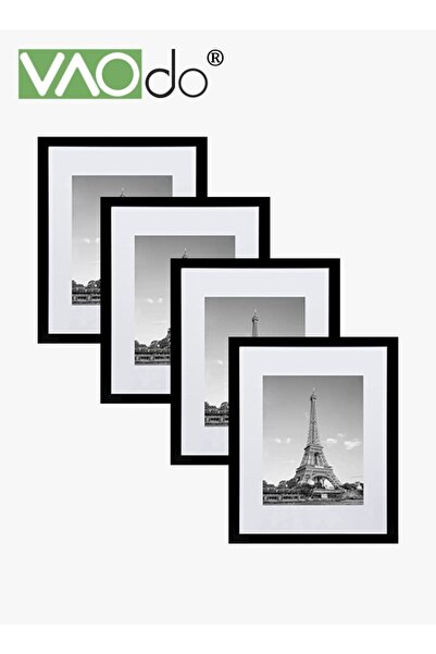VAODO 4PCS Picture Frame Set, for Wall or Tabletop with Gasket Display Wall P...