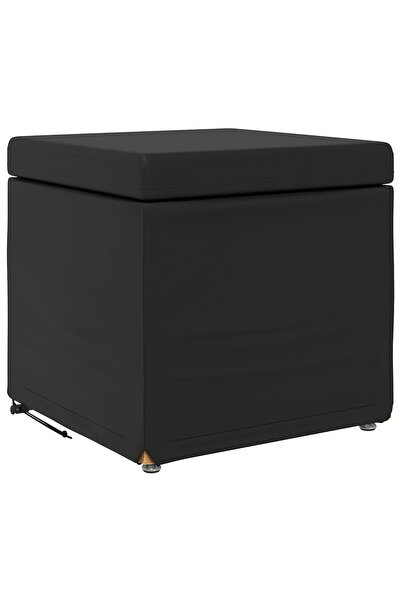 vidaxl Black Stool Eco- Leather and laminated wood