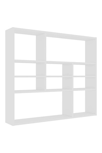 vidaxl Raft de perete, alb, 90x16x78 cm, lemn prelucrat