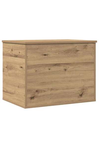 vidaxl Handcrafted oak storage box 60 x 42 x 46 cm