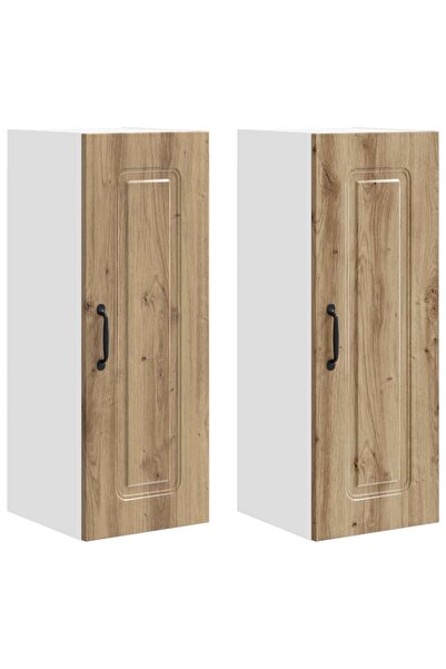 vidaxl Dulap de bucătărie cu depozitare Kalmar 2 pcs Stejar Artizanal