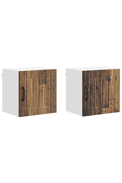 vidaxl Dulap de bucătărie 2 pcs Lemn vechi 40 x 31 x 40 cm