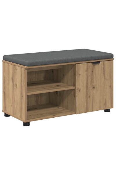 vidaxl Hallway bench with Pillow Artisanal Oak 80 x 38 x 46 cm