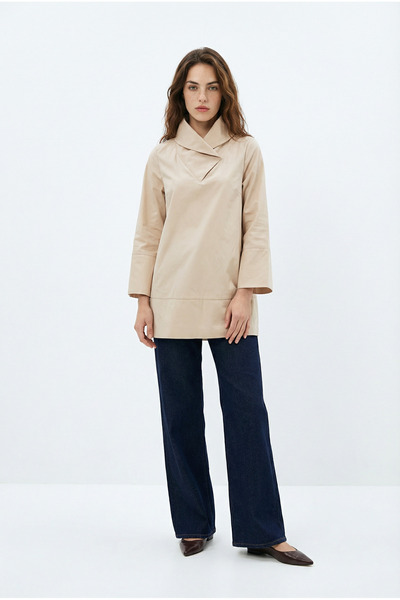 ALLDAY Stone-Collar Button Detailed Shirt