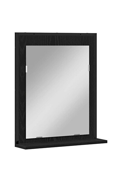 vidaxl Oglindă Stejar negru 50 x 12 x 60 cm Sticlă și Lemn Ingineresc