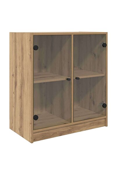 vidaxl Dulap lateral Stejar Artizanal 68 x 37 x 75,5 cm Lemn compozit