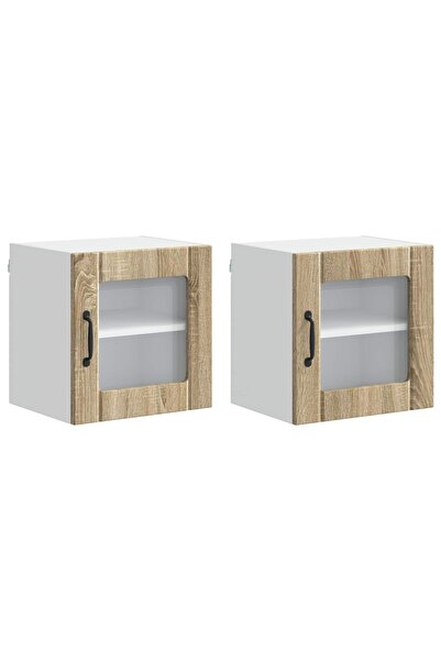 vidaxl Dulap de bucătărie 2 pcs Stejar Sonoma 40 x 31 x 40 cm