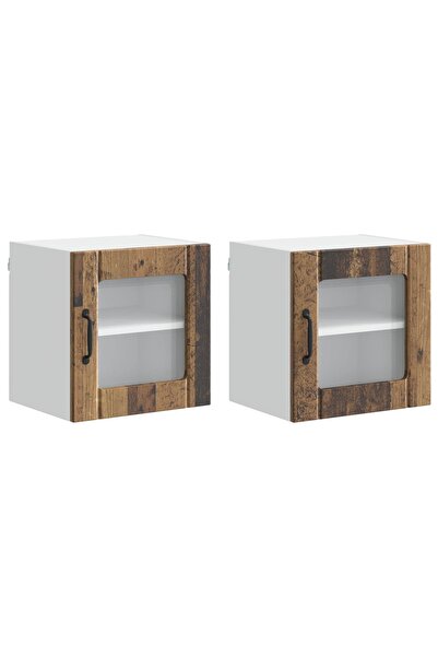 vidaxl Dulap de bucătărie 2 pcs Lemn vechi 40 x 31 x 40 cm