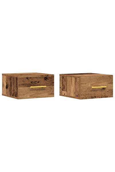 vidaxl Dulap de noapte 2 pcs Lemn vechi 35 x 35 x 20 cm Lemn compozit
