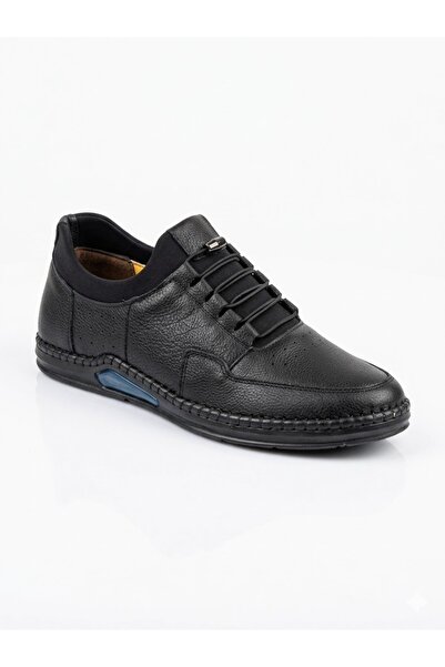 GAMZE Gmz Mm-418 Black Genuine Leather Casual Men's Shoes