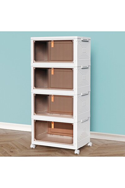 Axpeih صناديق تخزين بلاستيكية قابلة للتكديس مع أغطية، حاويات قابلة للطي، للمن...