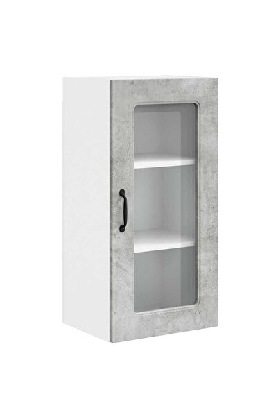 vidaxl Dulap de bucătărie Kalmar Gri din beton 40 x 31 x 80 cm