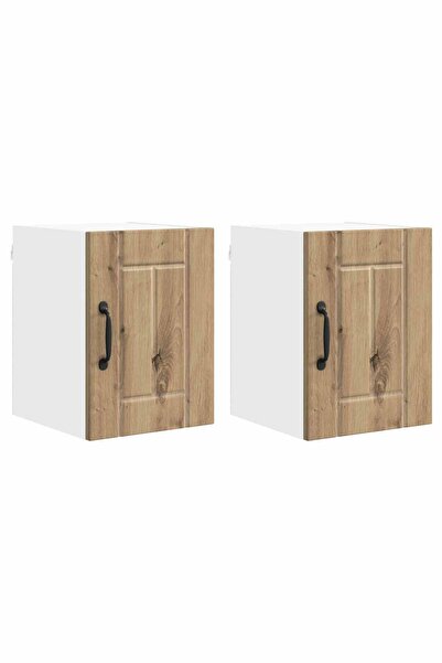vidaxl Dulap de bucătărie 2 pcs Stejar Artizanal 30 x 31 x 40 cm