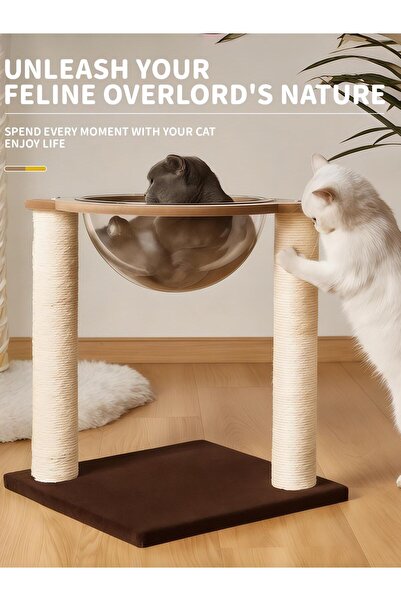 Vitakit Cat Tree with Transparent Capsule, Sturdy Sisal Scratching Post for I...