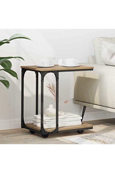 vidaxl Τραπεζάκι Πλευράς με ράφι Artisan Oak 50 x 35 x 55.5 εκ.