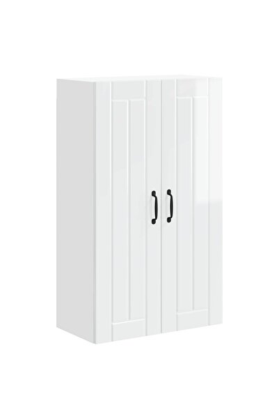 vidaxl Dulap de bucătărie Alb lucios 60 x 31 x 100 cm Lemn compozit