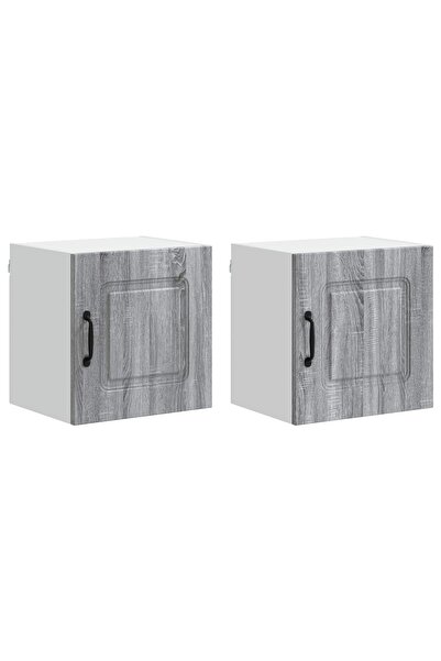 vidaxl Dulap de bucătărie Kalmar 2 pcs Gri Sonoma 40 x 31 x 40 cm