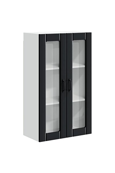 vidaxl Dulap suspendat de bucătărie Pe perete Negru 60 x 31 x 100 cm