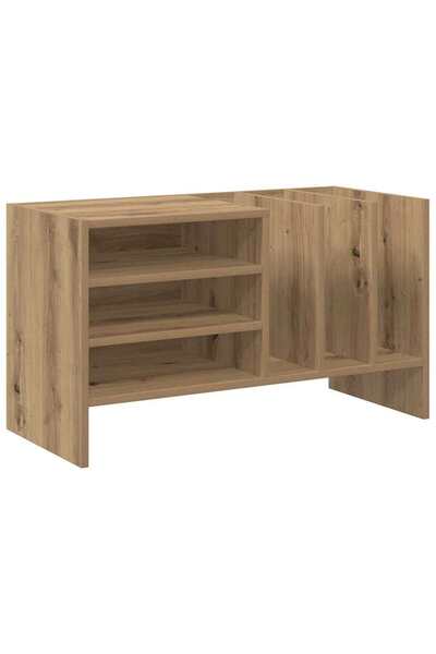 vidaxl Dulap pentru discuri de vinil Stejar Artizanal Lemn compozit
