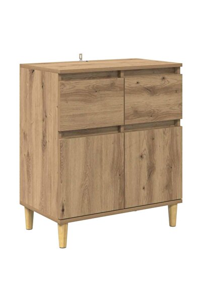 vidaxl Bufet cu sertar Stejar Artizanal 60 x 35 x 70 cm Lemn compozit