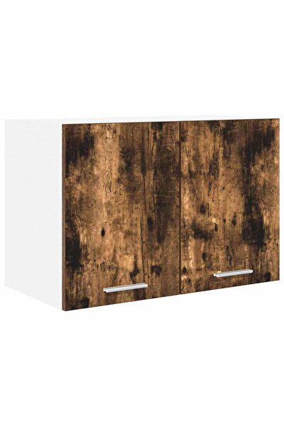 vidaxl Dulap suspendat cu ușă Stejar afumat și alb 60 x 31 x 40 cm
