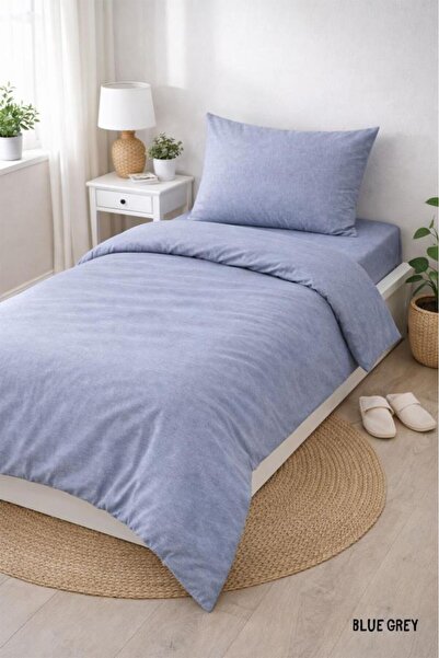 Çeyiz Diyarı Colors Soft Single Duvet Cover Set Dark Blue