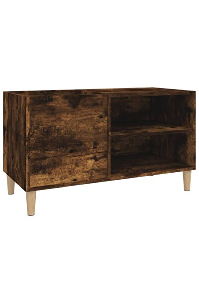vidaxl Dulap pentru discuri stejar afumat 84,5x38x48 cm lemn prelucrat