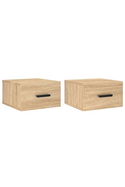 vidaxl Noptiere de perete, 2 buc., stejar sonoma, 35x35x20 cm