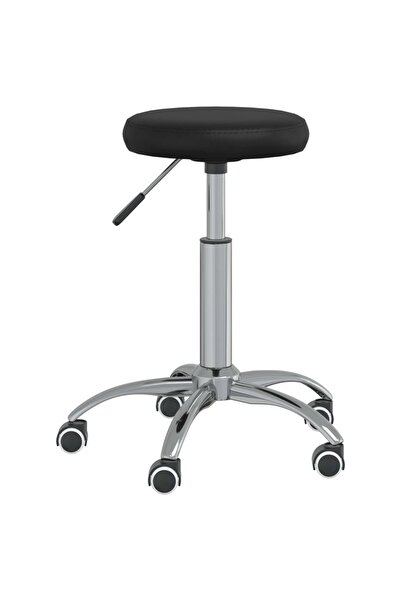 vidaxl Scaun de bucătărie, negru, piele ecologică