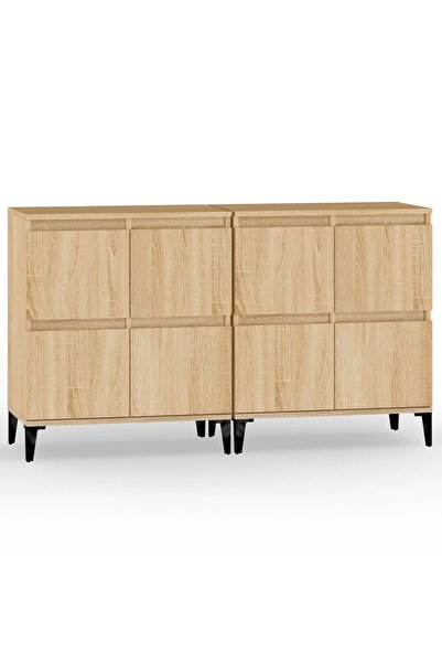 vidaxl Dulapuri, 2 buc, stejar sonoma, 60x35x70 cm, lemn prelucrat
