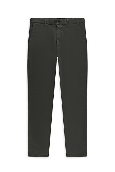 Abdullah Kiğılı 7 Drop Slim Fit Παντελόνι από ελαστικό καμβά / Chino με πλαϊν...