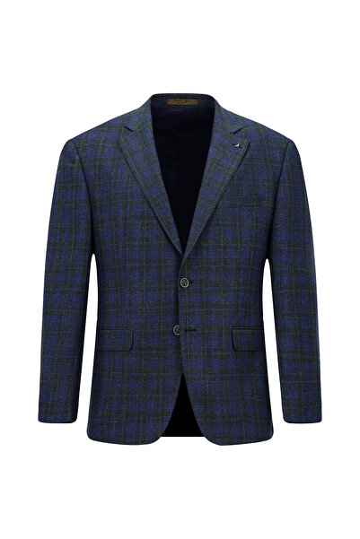 Abdullah Kiğılı 4 دروب ريلاكسد فيت، تصميم مريح، ياقة أحادية مكونة من صوف قطع،...