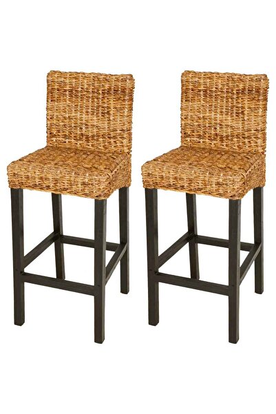 vidaxl Scaune de bar, 2 buc., abaca