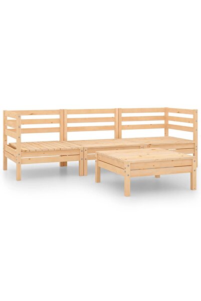 vidaxl Set mobilier de grădină, 4 piese, lemn masiv de pin