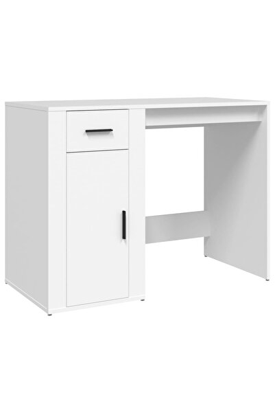 vidaxl Birou, alb, 100x49x75 cm, lemn prelucrat