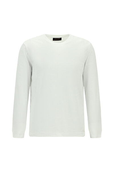 Abdullah Kiğılı Crew Neck Regular Fit Embroidered Cotton Sweatshirt