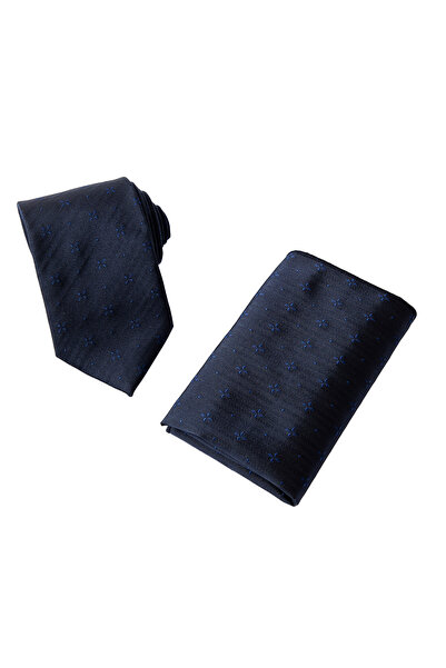 Abdullah Kiğılı مجموعة من قطعتين حرير كريست ميكسد دي منقوش تتضمن ربطة عنق ومنديل