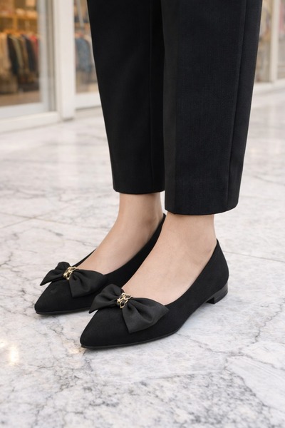 Peta Pantofi casual balerini pentru femei cu accesorii elegante