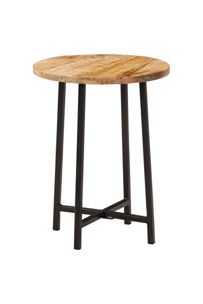 vidaxl Coffee table, 35x35x45 cm, solid mango wood and iron