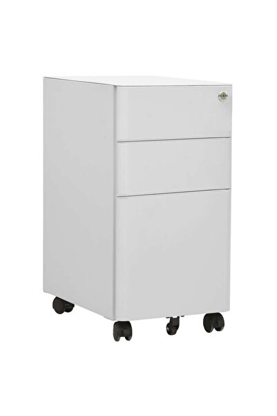 vidaxl Dulap dosare mobil, gri deschis, 30x45x59 cm, oțel