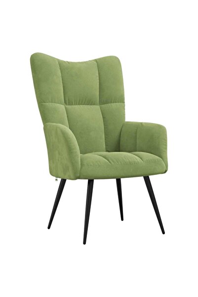 vidaxl Scaun de relaxare, verde deschis, catifea