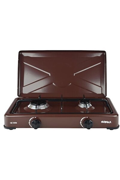 NURGAZ Aragaz emailat, 2 arzătoare, 50 x 30 cm, maro
