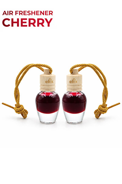 Elix معطر جو معلق للسيارة برائحة الكرز، عبوة من زجاجة عطر طبيعي للسيارة والمن...