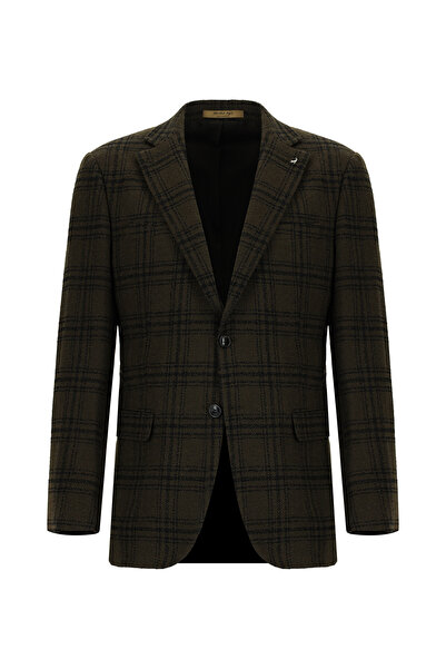 Abdullah Kiğılı سترة صوفية منقوشة بقصة قياسية من 6 دروب