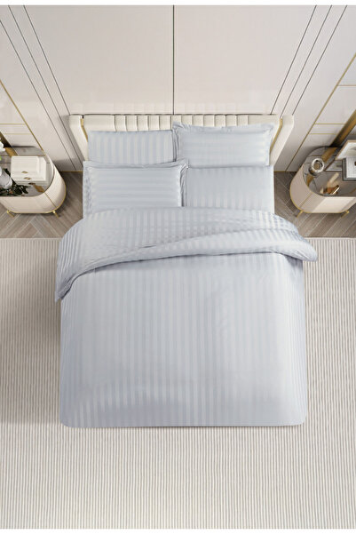 Melen مفارش ميلين |طقم لحاف كوين فندقي 6 قطع بحشوة ثابته - توسكانا