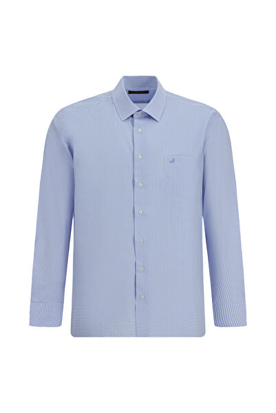 Abdullah Kiğılı Μακρυμάνικο Κλασικό Βαμβακερό Ιταλικό Καρό Πουκάμισο με Τσέπες