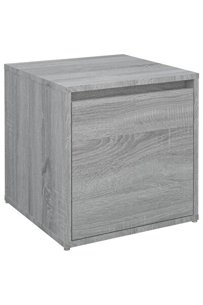 vidaxl Cutie cu sertar, gri sonoma, 40,5x40x40 cm, lemn compozit